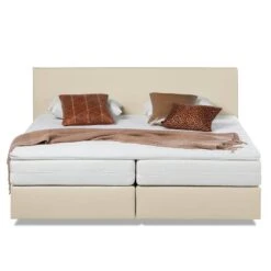 Lit Boxspring Ramona VI Imitation Cuir -Reflet Maison boxspringbett ramona vi kunstleder 160 x 200cm beige 4668516