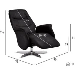 Fauteuil Relax Delta Noir -Reflet Maison c35b033fb0d84bcdab108daef97143a4