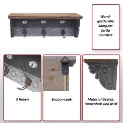 Vestaire Murale MCW-A43 -Reflet Maison c45adc4e57274dbeb8660398fea238a5