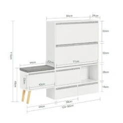 Meuble à Chaussures FSR134-W -Reflet Maison c7d88790a31f4a148357bd8aea780391