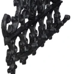 2x Porte-manteau Mural En Fonte Noir -Reflet Maison cdff6a18e99744bfa33a80f704eb1ffc