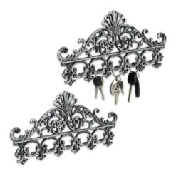 2x Porte-manteau Mural En Fonte Noir -Reflet Maison ceb968673a044c9f97fafcadb1ac8941