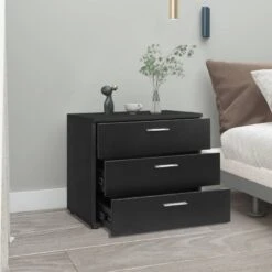 Table De Nuit 53x45x38cm Noir -Reflet Maison d3296850e7dd4d3f806ea4773aaea5f4