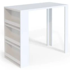 Table De Bar 117cm Blanche