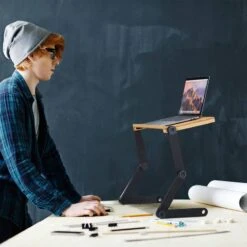 Support à Ordinateur Portable Bambou Alu -Reflet Maison d5eee97c7bbd497d936f8747be06346f