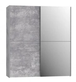 Armoire 2 Portes Coulissantes 5 étagères