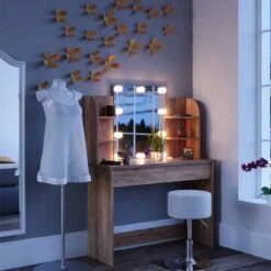 Coiffeuse Charlotte Avec Tabouret Et LED -Reflet Maison d9fcd3a00cdc4d549783835489983c1a