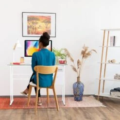 Bureau En Verre Avec Tiroir -Reflet Maison dc4f3da1095f4e30aac1759ffbf99559