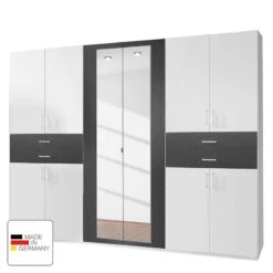 Armoire à Portes Battantes Taiga -Reflet Maison drehtuerenschrank taiga alpinweiss anthrazit 5037696