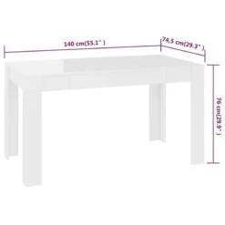 VIDAXL Table à Manger -Reflet Maison e05062ca31fe4be68e954fc9dffb7c57