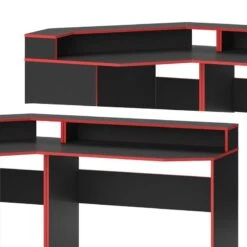 Bureau Ordinateur Kron Noir/rouge Set 3 -Reflet Maison e0efaa6b7ae14a698002a4e656e88d82