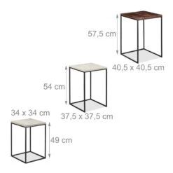 Tables Gigogne Carrées Jeu De 3 -Reflet Maison e30d8da2e7ba429c9d599a56c5343e86