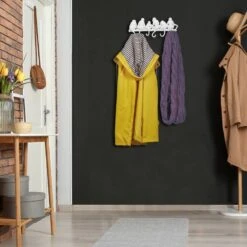 Portemanteau Blanc Brillant Design Singe -Reflet Maison e4521051f043497a89498323c0d656c3