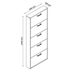 Meuble Chaussures Chêne H.164 Cm - TIDY -Reflet Maison e6cdb23f13a44c8793673280e9ee1ac5