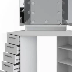 Coiffeuse D'angle Sofia Blanc & Tabouret -Reflet Maison e9c265f9b5714c33bbf47132c7ebf588