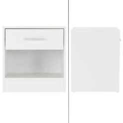 Table De Nuit 36,5x38,5x30 Cm Blanc -Reflet Maison eb401bc753754209b50e8a09dc0c0d63