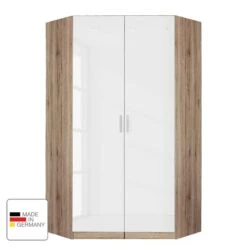 Armoire D'angle Celle -Reflet Maison eckschrank celle hochglanz weiss eiche sanremo hell dekor 2117734
