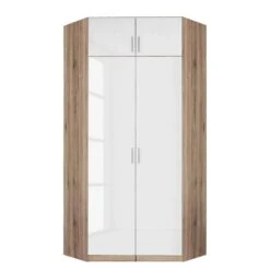 Armoire D'angle Celle -Reflet Maison eckschrank celle hochglanz weiss eiche sanremo hell dekor 2118218