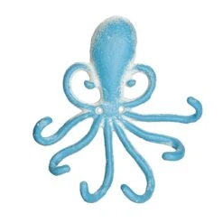 Portemanteau Mural Pieuvre En Bleu