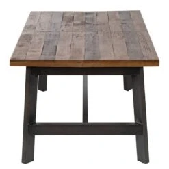 Table TAMATI Avec Fonction Extensible -Reflet Maison esstisch tamati lll mit ausziehfunktion altholz pinie metall pinie schwarz 5085944