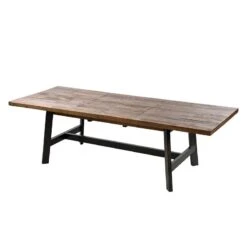 Table TAMATI Avec Fonction Extensible -Reflet Maison esstisch tamati lll mit ausziehfunktion altholz pinie metall pinie schwarz 5085952