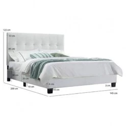 Lit 140 X 190 Cm + Sommier - PANDORA -Reflet Maison f91ab4262aa34119a1171eafee65f1c4