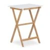 Table Pliante Blanche En Bambou