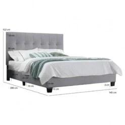 Lit 140 X 190 Cm + Sommier - PANDORA -Reflet Maison fb2fb80202d745e2869d26ae34d7f11b