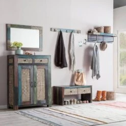 Porte-manteaux Mural Goa 12 Porte-manteaux Mural Goa -Reflet Maison garderobenbank goa akazie mango teilmassiv mehrfarbig 4357424