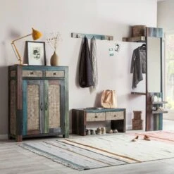 Porte-manteaux Mural Goa 10 Porte-manteaux Mural Goa -Reflet Maison garderobenbank goa akazie mango teilmassiv mehrfarbig 4357428