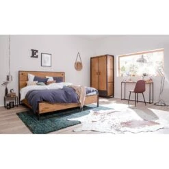 Armoire Manchester II -Reflet Maison garderobenschrank manchester akazie teilmassiv akazie akazie anthrazit 110 cm 2 tuerig 4874972