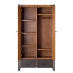Armoire Manchester II -Reflet Maison garderobenschrank manchester akazie teilmassiv akazie akazie anthrazit 110 cm 2 tuerig 4874976