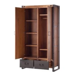 Armoire Manchester II -Reflet Maison garderobenschrank manchester akazie teilmassiv akazie akazie anthrazit 110 cm 2 tuerig 4874980