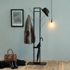 Nouvelles versions -Reflet Maison garderobenstaender berekua metall schwarz 4237516