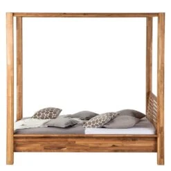 Lit à Baldaquin Lisa -Reflet Maison himmelbett lisa massivholz 180 x 200cm eiche 3430497