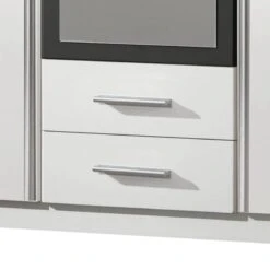 Armoire à Portes Battantes Nuevo 7 Armoire à Portes Battantes Nuevo -Reflet Maison kleiderschrank salta alpinweiss mit spiegel rahmen in anthrazit dekor 1406598