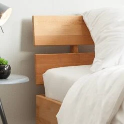 Lit En Bois Massif AresWOOD -Reflet Maison massivholzbett areswood 100 x 200cm kernbuche geoelt 3597621