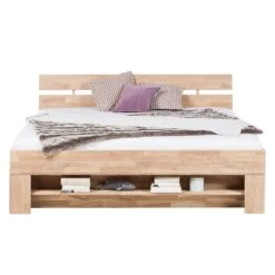 Lit En Bois Massif EosWOOD -Reflet Maison massivholzbett eoswood inklusive 4 bettkaesten eiche massiv 180 x 200cm eiche weissoel 3396677