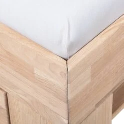 Lit En Bois Massif EosWOOD -Reflet Maison massivholzbett eoswood inklusive 4 bettkaesten eiche massiv 180 x 200cm eiche weissoel 3396689