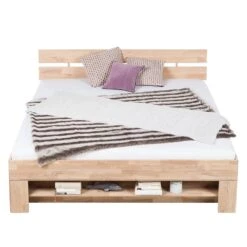 Lit En Bois Massif EosWOOD -Reflet Maison massivholzbett eoswood inklusive 4 bettkaesten eiche massiv 180 x 200cm eiche weissoel 3396717