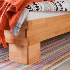 Lit En Bois Massif MaiaWOOD -Reflet Maison massivholzbett maiawood buche massiv 140 x 200cm 4238732