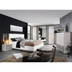 Table De Chevet Siegen -Reflet Maison nachtkommode siegen steingrau alpinweiss 5011952