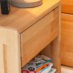 Table De Chevet AresWOOD -Reflet Maison nachtkommode wood kernbuche massiv geoelt 534128