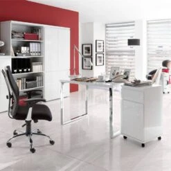 Bureau Paddington I -Reflet Maison paddington schreibtisch hochglanz weiss lackiert 1225033