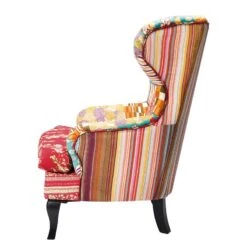 Fauteuil Wing Patchwork -Reflet Maison patchwork ohrensessel webstoff mehrfarbig 3588221