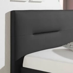 Lit Capitonné Jonsberg -Reflet Maison polsterbett jonsberg kunstleder 100 x 200cm schwarz 4302616