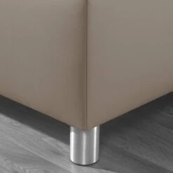 Lit Capitonné Jonsberg -Reflet Maison polsterbett jonsberg kunstleder 100 x 200cm taupe 4302692