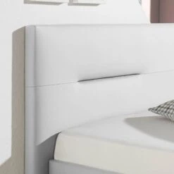 Lit Capitonné Jonsberg -Reflet Maison polsterbett jonsberg kunstleder 100 x 200cm weiss 4302656