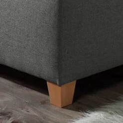 Lit Capitonné Kolbäck Tissu Structuré -Reflet Maison polsterbett kolbaeck strukturstoff 160 x 200cm bettgestell ohne matratze lattenrost anthrazit 4702248