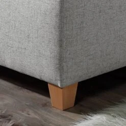Lit Capitonné Kolbäck Tissu Structuré -Reflet Maison polsterbett kolbaeck strukturstoff 160 x 200cm bettgestell ohne matratze lattenrost granit 4702196